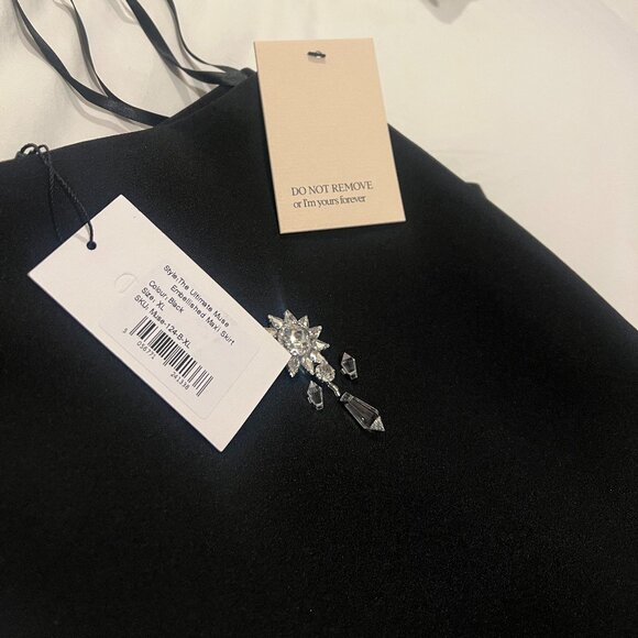 OddMuse Black Crystal Maxi Skirt- XL - NWT - Picture 3 of 5